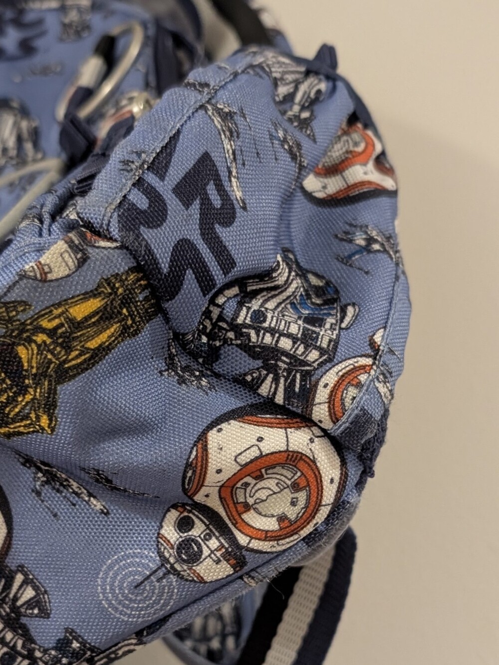 Pottery Barn Kids Star Wars Small Kids Backpack - Blue Droid Print - Picture 7 of 9